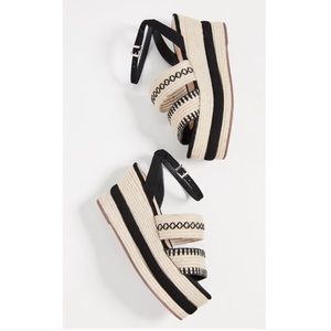 Schutz Denes Jute Espadrille Platforms Size 8.5